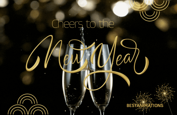 Cheers To New Year Gif gif