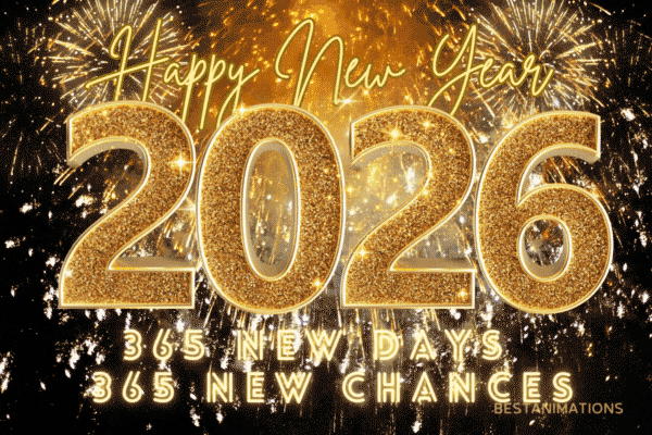 Happy New Year 2026! 365 New Chances! gif