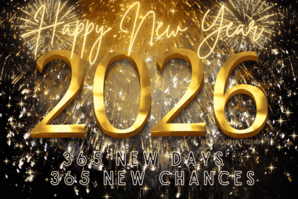 365 New Chances Happy New Year 2026 Gif animated gif