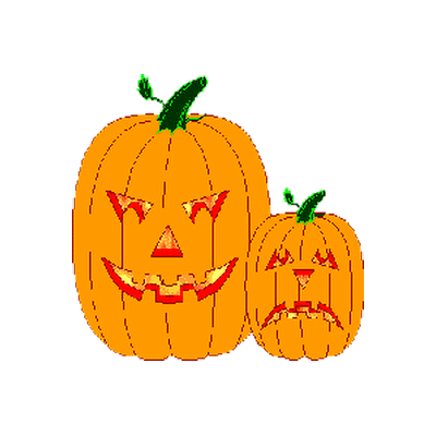 Two Halloween Pumpkins Sticker