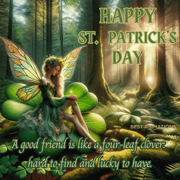 Happy St. Patrick's Day Gif Fearie Forest animated gif